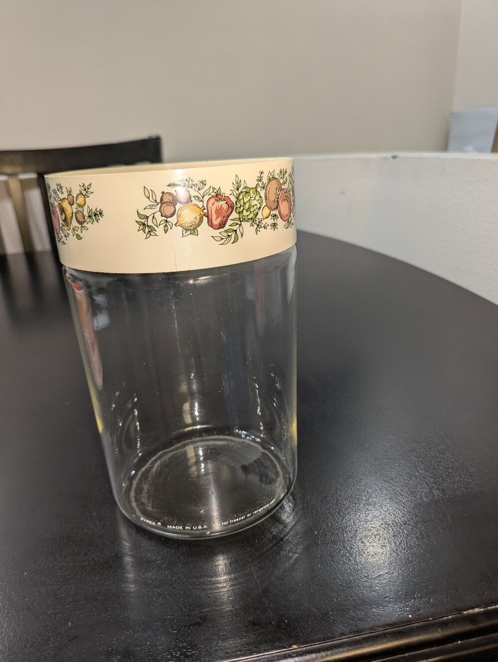 Vintage Pyrex SPICE OF LIFE See N Store 7.5" Glass Canister Container Jar w Lid